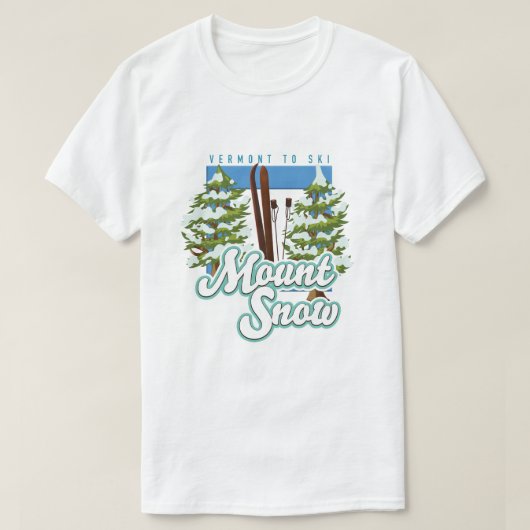 Mount Snow Vermont Ski-logo. T-shirt (Design voorkant)