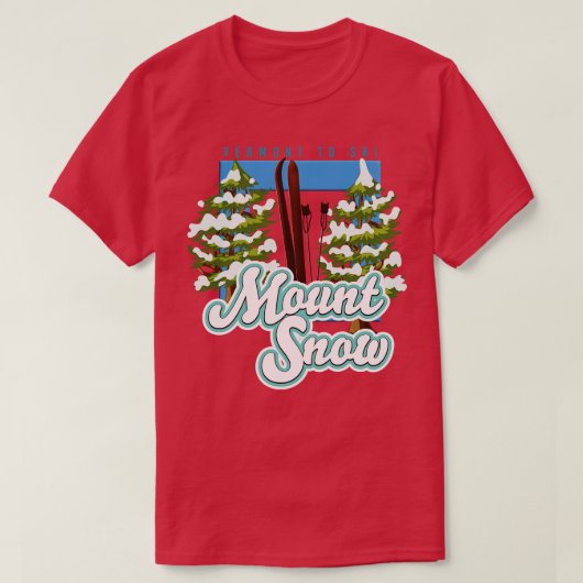 Mount Snow Vermont Ski T-shirt (Design voorkant)