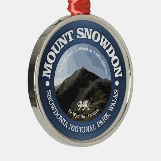 Mount Snowdon Metalen Ornament (Rechts)