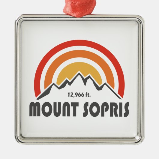 Mount Sopris Metalen Ornament (Voorkant)