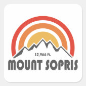 Mount Sopris Vierkante Sticker (Voorkant)