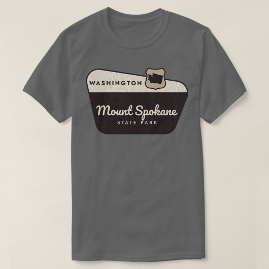 Mount Spokane State Park Washington Welkomstbord T-shirt (Design voorkant)