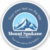 Mount Spokane Washington skioord vakantie  Sticker (Voorkant)