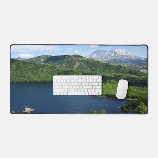 Mount St Helens Coldwater Lake Scenic Landscape Bureaumat (Keyboard & Muis)