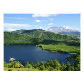 Mount St Helens Coldwater Lake Scenic Landscape Foto Afdruk (Voorkant)