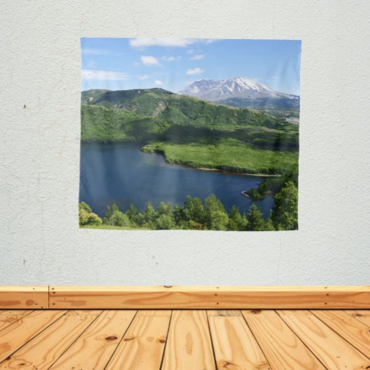Mount St Helens Coldwater Lake Scenic Landscape Wandkleed