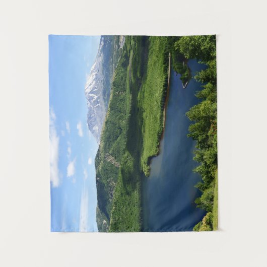 Mount St Helens Coldwater Lake Scenic Landscape Wandkleed (Voorkant)