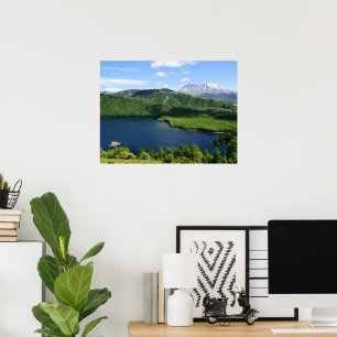 Mount St Helens Coldwater Lake Schitterend Landsch Poster