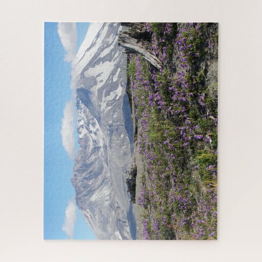 Mount St Helens en Wildflower Landschap Legpuzzel (Verticaal)