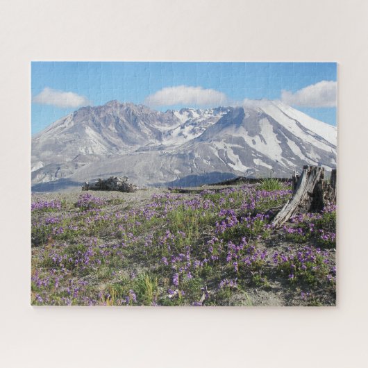 Mount St Helens en Wildflower Landschap Legpuzzel (Horizontaal)