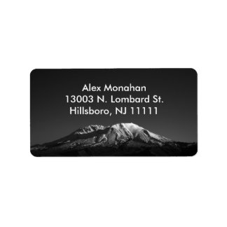 Mount St. Helens in Monochrome aangepaste adreslab Etiket