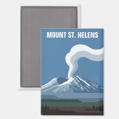 Mount St Helens Nationaal Vulkanisch Monument Magneet (Voorkant / Achterkant)