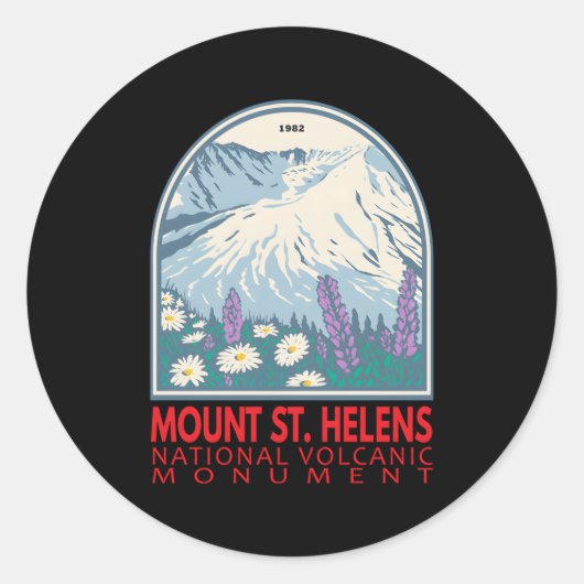 Mount St Helens nationaal vulkanisch monument Ronde Sticker (Voorkant)
