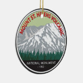 Mount St Helens National Volcanic Monument  Keramisch Ornament (Rechts)