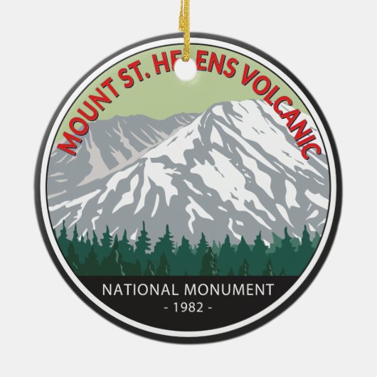Mount St Helens National Volcanic Monument  Keramisch Ornament (Achterkant)