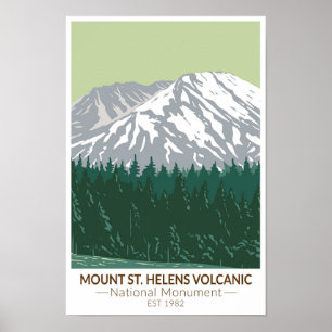 Mount St Helens National Volcanic Monument  Poster
