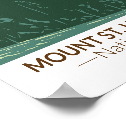 Mount St Helens National Volcanic Monument Poster (Hoek)