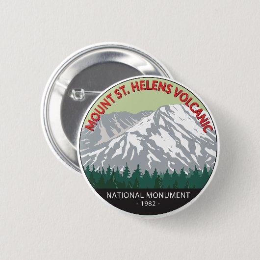 Mount St Helens National Volcanic Monument  Ronde Button 5,7 Cm (Voorkant /achterkant)