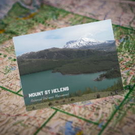 Mount St Helens Volcano en Coldwater Lake Travel Briefkaart