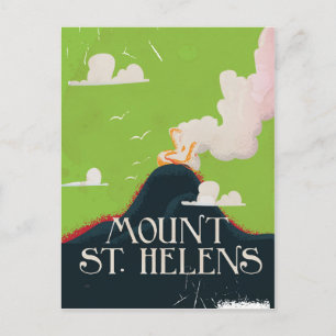 Mount St. Helen's Volcano Travel Poster Briefkaart