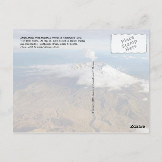 Mount St. Helens, Washington Briefkaart (Achterkant)