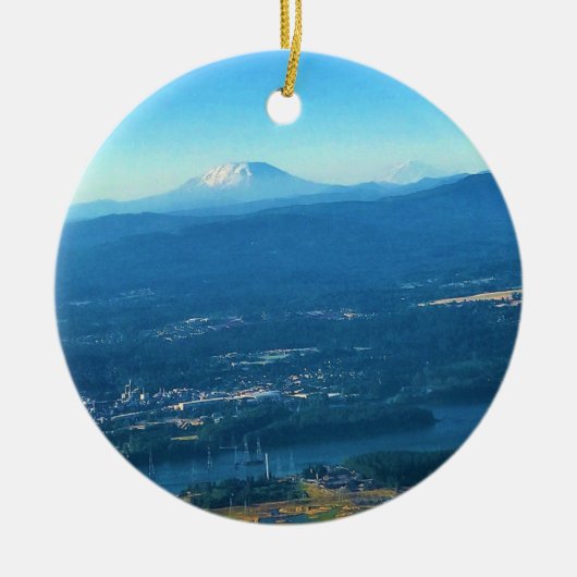 Mount St. Helens, Washington Keramisch Ornament (Voorkant)