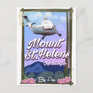 Mount St. Helens Washington Reisposter Briefkaart