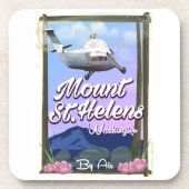Mount St. Helens Washington Reisposter Drankjes Onderzetter (Voorkant)