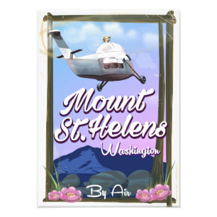 Mount St. Helens Washington Reisposter Foto Afdruk