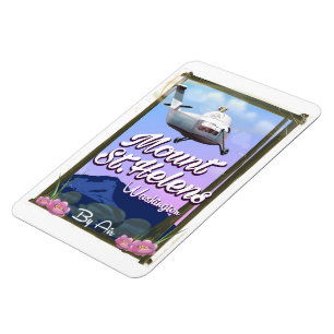 Mount St. Helens Washington Reisposter Magneet
