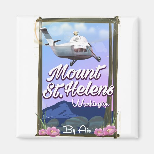 Mount St. Helens Washington Reisposter Magneet (Voorkant)