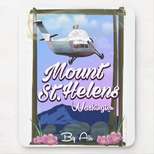 Mount St. Helens Washington Reisposter Muismat (Voorkant)