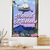 Mount St. Helens Washington Reisposter Poster (Keuken)