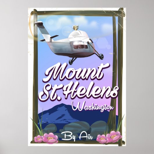 Mount St. Helens Washington Reisposter Poster (Voorkant)