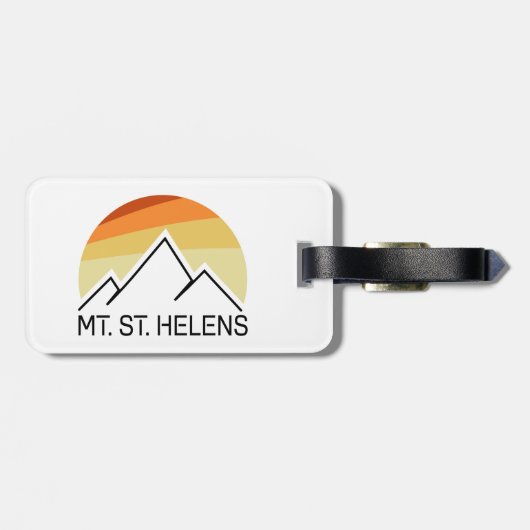 Mount St. Helens Washington Retro Bagagelabel (Achterkant horizontaal)