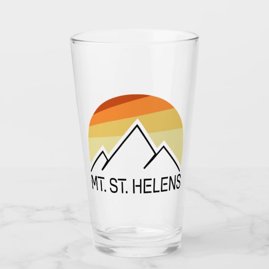 Mount St. Helens Washington Retro Glas (Voorkant)