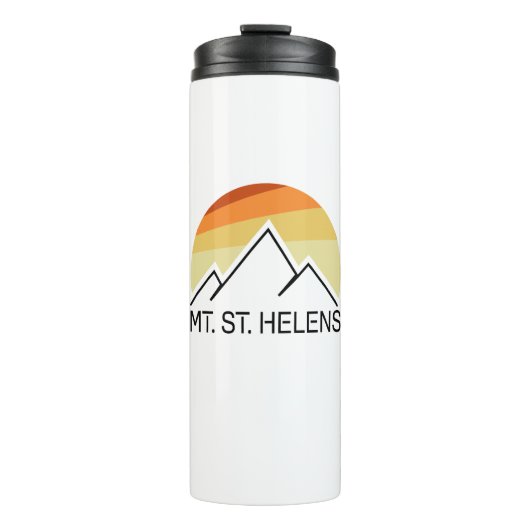 Mount St. Helens Washington Retro Thermosbeker (Voorkant)