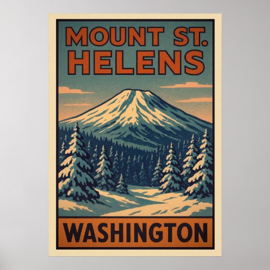 Mount St. Helens Washington V04 Poster (Voorkant)