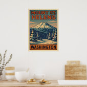 Mount St. Helens Washington V04 Poster (Keuken)