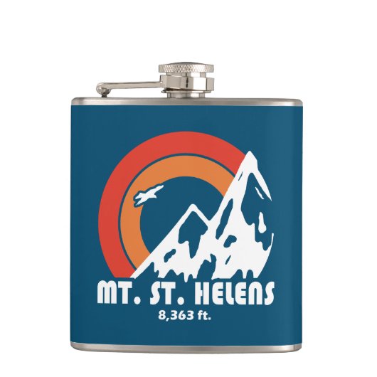 Mount St. Helens Washington Zon Arend Heupfles (Voorkant)