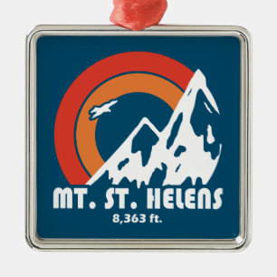 Mount St. Helens Washington Zon Arend Metalen Ornament