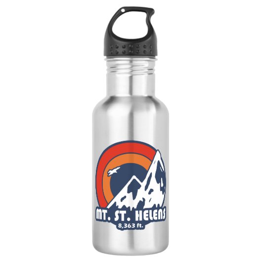 Mount St. Helens Washington Zon Arend Waterfles (Voorkant)