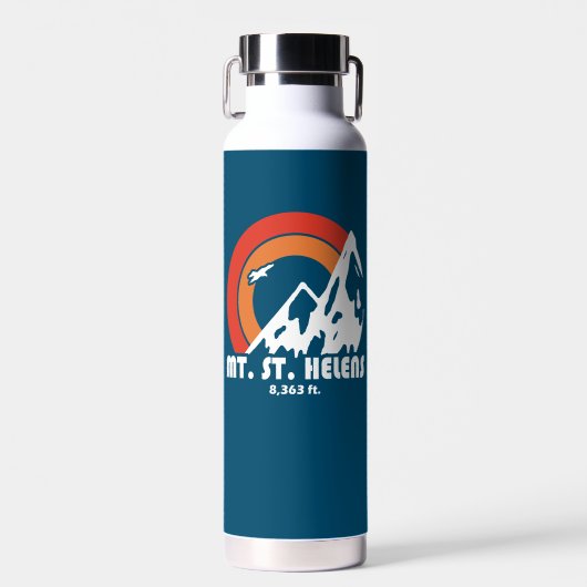 Mount St. Helens Washington Zon Arend Waterfles (Voorkant)