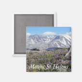 Mount St Helens Wildflower Landschap Magneet (Voorkant / Achterkant)