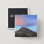 Mount Stuart, bij zonsondergang Vierkante Button 5,1 Cm (Voorkant /achterkant)
