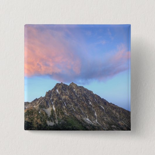 Mount Stuart, bij zonsondergang Vierkante Button 5,1 Cm (Voorkant)