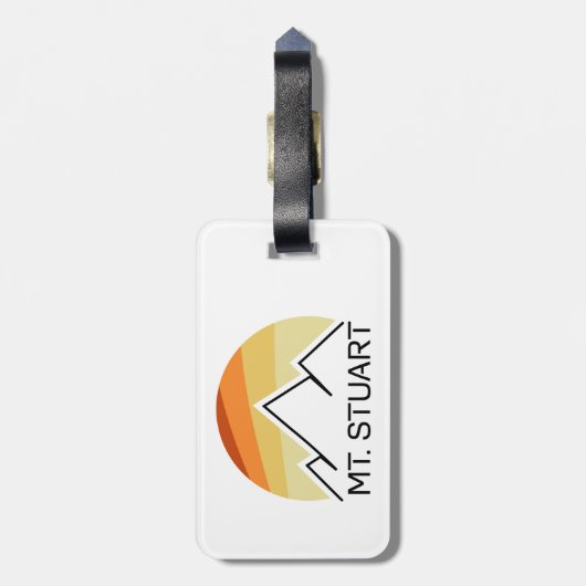 Mount Stuart Washington Retro Bagagelabel (Achterkant verticaal)