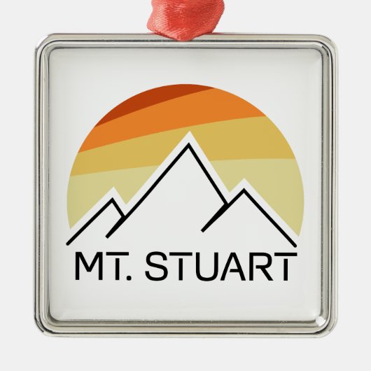 Mount Stuart Washington Retro Metalen Ornament (Voorkant)