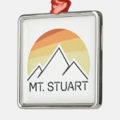 Mount Stuart Washington Retro Metalen Ornament (Links)