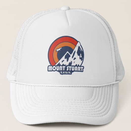 Mount Stuart Washington Sun Eagle Trucker Pet (Voorkant)